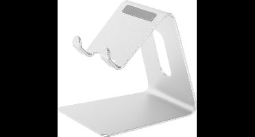 Crrynuo - 1 Stuk - Aluminium Telefoonhouder - Zilver - 180x90x45mm - Universeel Compatibel - Voor Smartphones En Tablets
