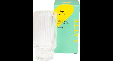 Grooved latte glass CHiATO, 320 ml