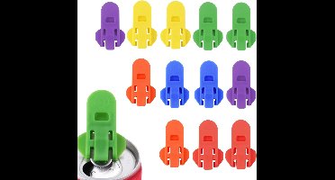 12 stuks - Frisdrankbier en beschermingsdeksels Geschikt Voor blikken - Handmatige blikopener - Can Opener - Tegen Insecten En Lekken - Rankblikjes Afsluiter - Blikjes Opener Frisdrank - blikjes openers - kleurrijke blikjes lipje deksel