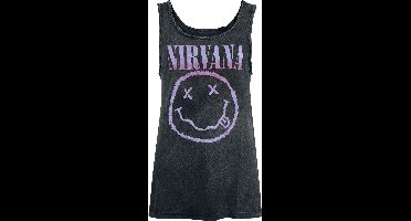 Nirvana Smiley Dames Top - zwart - XXL