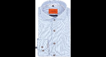 Suitable Herringbone Overhemd Lichtblauw - Maat 41 - Heren - Overhemden Formeel