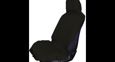 Crrynuo - Waterdichte Autostoelbeschermer voor Eenpersoonsstoel - 142 x 53 cm - Oxford Katoen - Zwart Met Klemverbindingen