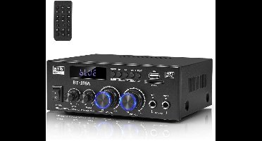 Audioversterker – Stereo Versterker Met Bluetooth – Audio Amplifier Met Karaoke Portals – Led Display - Veelzijdig