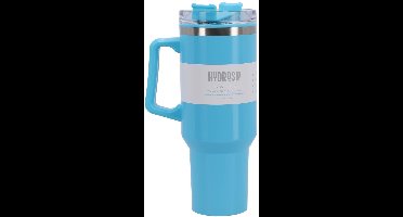 Drink cup met rietje - Reisbeker 1.18L roestvrij staal multicolor.