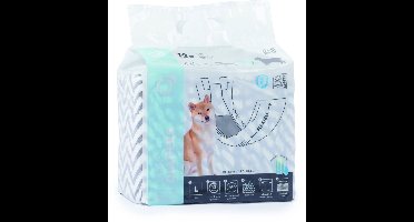 Mpets Luier - Training & Gedrag - 18x11x15 cm Zwart Wit Voor Reuen L