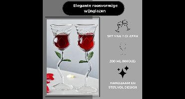 Rose Wine Glass Set