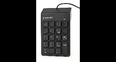 Gembird Numeriek Toetsenbord - Bedraad - Toetsenborden - Numpad USB A - Zwart