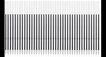 Pack of 40 Ballpoint Refills, Retractable Medium Nib, Replacement Ballpoint Pen, Refill Pack with Gel Ink, for School, Office, Blue, 0.7 mm