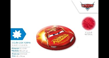 Disney Cars Sierkussen in Vorm – Zacht Velours Kinderkussen – 6x4 cm – Lightning McQueen Design