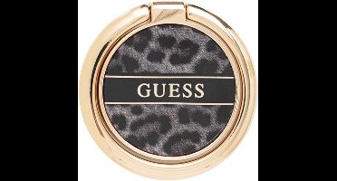 GUESS, Universele steunring met luipaardpatroon, Zwart