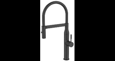 Alveus Mirage - Keukenraan met flexibele uitloop en vuistdouche, mat zwart 1150893