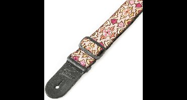 Fame Weave Series Jacquard Pattern 4 Pink/Gold - Gitaarband