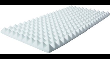 MUSIC STORE Pyramis Absorber 50x100x 5 cm Basotect, wit - Absorbers