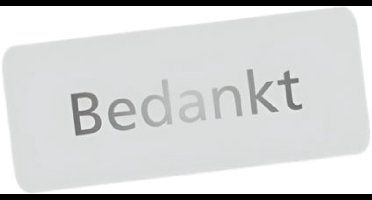 Wensetiket Bedankt Zilver -Sticker-Etiket- 500st.