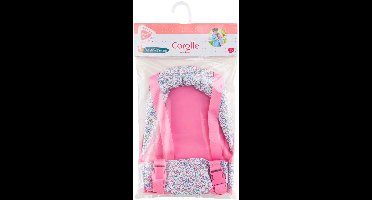 Corolle Babypop draagdoek bloemen roze - poppenaccessoire 36-42cm.
