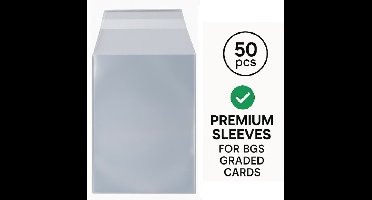 Sleeves - Sleeves geschikt voor BGS - Sleeves for graded card - 50 stuks per verpakking – hersluitbaar – Geschikt voor Beckett Grading Services Slabs