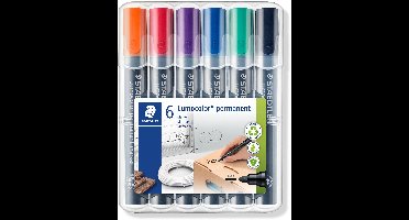 STAEDTLER Lumocolor permanent marker 352 met ronde punt - Box 6 st