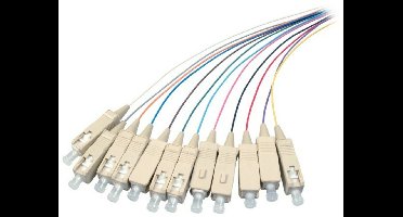 Danicom OS2 glasvezel pigtail gekleurde set SC/APC - 12 stuks