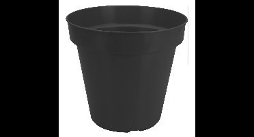 Pro Garden Plantenpot/bloempot Botanic - Tuin buiten - kunststof - zwart - Dia 30 cm - rond