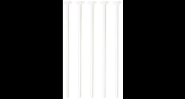 Wefiesta - Ballonstokjes wit (100 stuks)