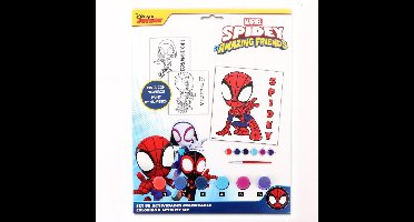 Spidey Verf op Nummer Set – Schilderen op Nummer Jongens – Inclusief Verf, Penseel – Creatief Knutselen Kinderen – Marvel Superhelden Thema