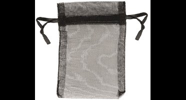 Organza buidels 9x12 - 100 stuks zwart