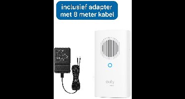 eufy Deurbelgong voor E340/C30/C31 Wit (T8023321) + adapter geschikt voor eufy deurbel E340/C31 - bundel