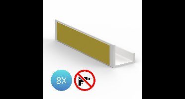 LP Houder wit – Zelfklevende Wandhouder voor Vinyl & CD’s – 8 Stuks (9 cm) – Inclusief Montagetape - LP Opbergen - Platenhouder - Vinylhouder