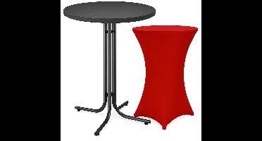 Casaria Statafel inkl. hoes - Inklapbaar 80x100cm Metaal - Rood