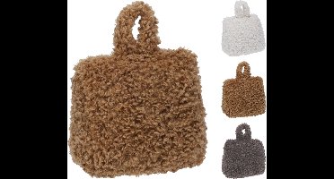 Home&StylingCollections-deurstopper-teddy-17*7*16 cm-wit-grijs-lichtbruin