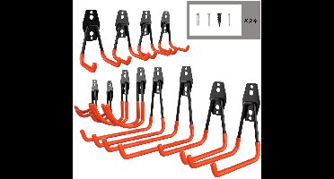 Boraboi® 12-delige set multifunctionele wandhaken voor garage- en schuurorganisatie