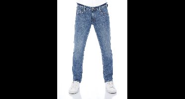 Mustang Heren Jeans Broeken Oregon tapered Fit Blauw Volwassenen
