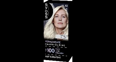 SYOSS Permanent Coloration 12-53 - Haarverf - Permanente Haarkleuring - Platinum Pearl – Grijsdekking – Vermindert Haarbreuk - 1 Stuk