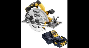 DeWalt DCS 572 M1 Accucirkelzaag 18 V 184 mm borstelloos + 1x accu 4.0 Ah + lader