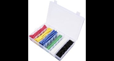 TRU COMPONENTS TC-13388812 Krimpkous assortiment Rood, Geel, Blue, Groen, Wit, Zwart Krimpverhouding:2:1 120 stuk(s)