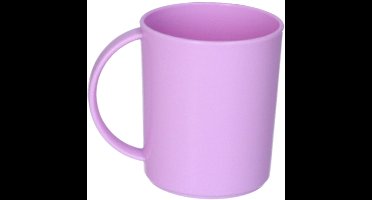 Plasticforte onbreekbare Drinkbekers - kunststof - 350 ml - paars - kinderen - camping- mokken