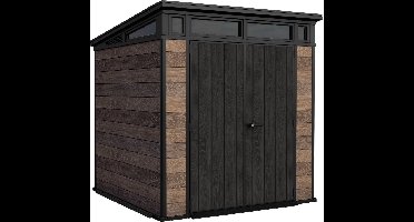 Keter Walnut Pent 77 Tuinhuis - 216x218x226 cm – Donker Bruin