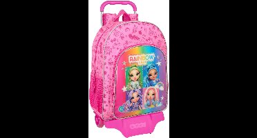 Schoolrugzak met Wielen Rainbow High Shine Multicolour 33 x 42 x 14 cm