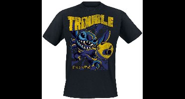 Lilo & Stitch Big Trouble Stitch Heren T-shirt - zwart - S