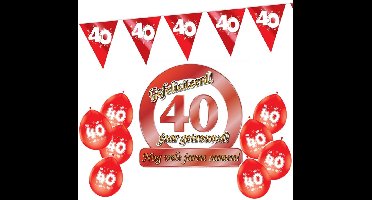 Haza Robijn jubileum pakket - 40 jaar getrouwd feestartikelen