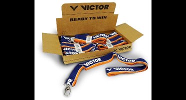 Victor keycord / lanyard - blauw / oranje - 1stuks
