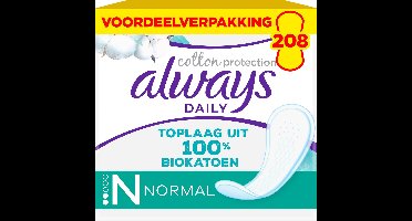Always Dailies Cotton Protection Normal Inlegkruisjes - 4 x 52 stuks