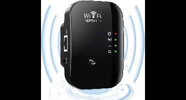 WiFi Versterker Stopcontact - Router Draadloos - WiFi Repeater - Booster - WiFi Extender - 300Mbps - Super WiFi Booster - WiFi Versterker Stopcontact - Extra Groot Bereik - Draadloos - zwart