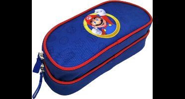 Super Mario - Etui - Pennendoos - Pennenzak - Pennentas - 2 compartimenten - 2 ritsen.