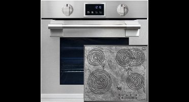 Kaiser - EH 6339 XXL - inbouwoven - 86L - met pyrolyse & AirFry - touch display - Glaskeramische - kookplaat - met motief - KCT 6715 F Era - 4 kookzones