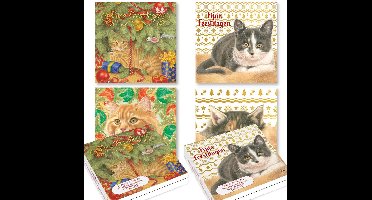 Franciens Katten kerstkaarten - set 3