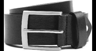 Suitable Riem Leer Zwart 010 - Maat 95 - Heren leren broekriem / broeksriem - Ceintuur - Riem formeel