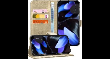 Hoesje geschikt voor Google Pixel 9a - Portemonnee Book Case Goud