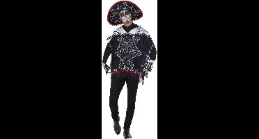 Smiffys - Day Of The Dead Bandit Kostuum - Zwart/Wit