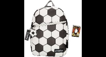 Zebra Rugzak Voetbal - kinderrugtas, rugtas, kinderrugzak, schooltas + Dino Ei